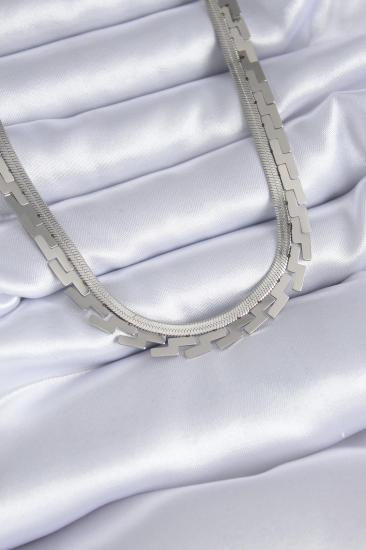 Bluefeet Çelik Gümüş Renk İtalyan Zincir Labirent Model Kadın Kolye